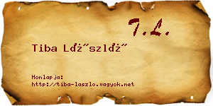Tiba László névjegykártya