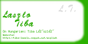 laszlo tiba business card